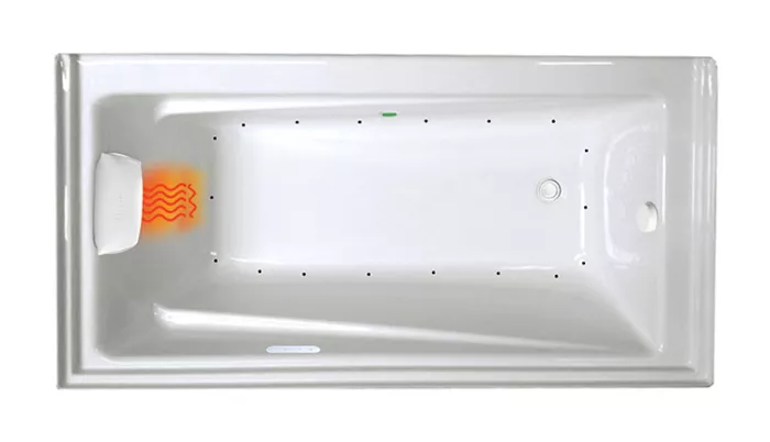 Contempra 6032 Right Hand Gold Series with Air Massage - Size: 60'' x 32'' x 20" - Jets: 18 EZ Clean™ Air Jets on Sidewall - Image 2
