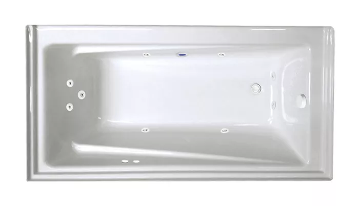 Contempra 6032 Right Hand w/ Hydro Massage in the Silver Series with - Size: 60'' x 32'' x 20" - Jets: 9 Water Jets - Image 2