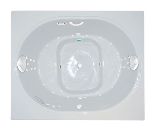 2 Person Deep Soaker 54" x 44" Platinum Series Hydro and Air Massage Bath