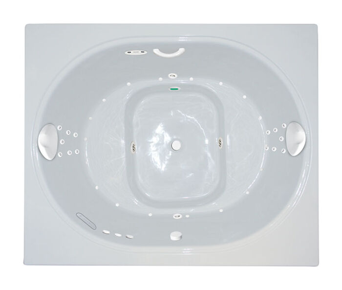 2 Person Deep Soaker 54" x 44" Platinum Series Hydro and Air Massage Bath