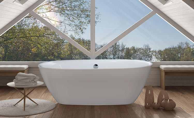 Grace 67″ x 32″ Side Drain Free Standing Soaker Tub Only Grace 67
