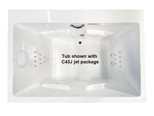 Reward 72" x 48" 43 Jet Series Hydro and Air Massage Bath