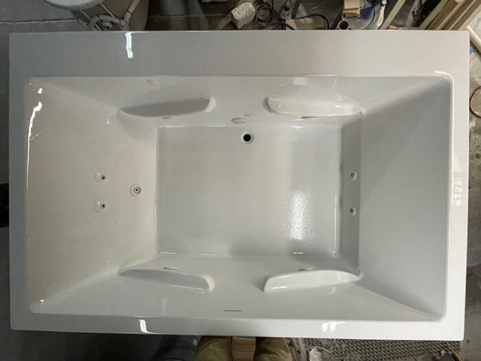 Reward 7248CD Free Standing 9 Jet Series with Hydro Massage, w/ Access Panel - Size: 72" x 48" x 25" - Jets: 9 Water Jets - Image 2