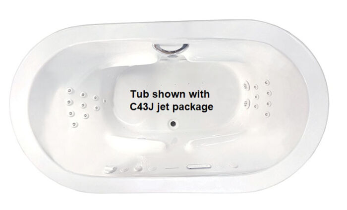 Rosabella 72" x 36" 18 Jet Series Air Massage Bath