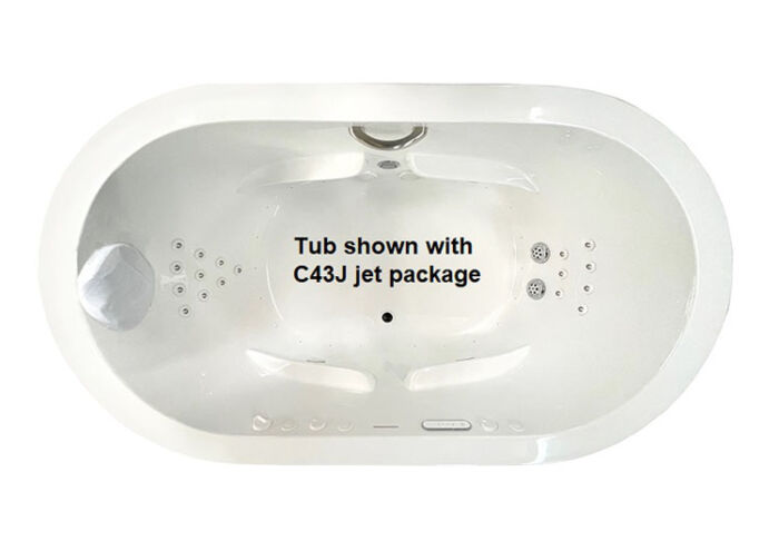 Rosabella 7242SD Free Standing 43 Jet Series with Hydro & Air Massage, w/ Access Panel - Size: 72" x 42" x 29" - Jets: 43 Total Jets - Image 2
