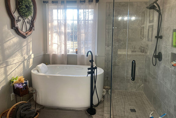 Rosabella 5936 Free Standing 12 Jet Series with Hydro Massage, w/ Access Panel - Size: 59 x 36" x 27" - Jets: 12 Water Jets