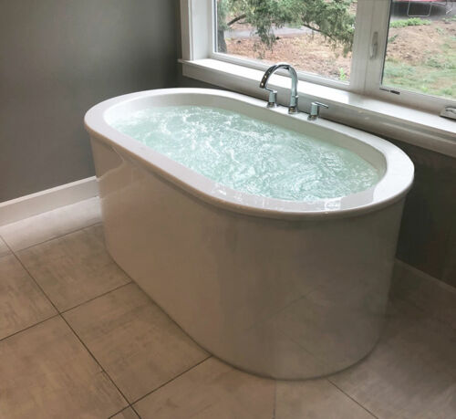 Rosabella 72" x 36" Free Standing 43 Jet Series Hydro and Air Massage Bath w/ Access Panel