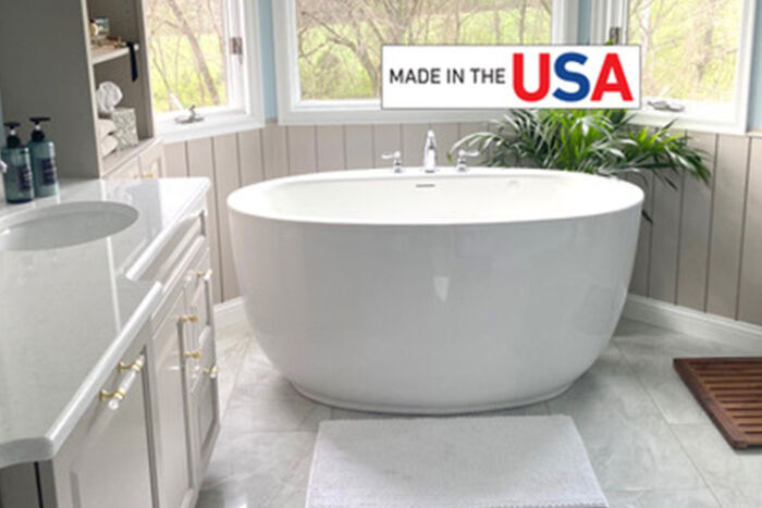 Sarah 6636CD Free Standing 12 Jet Series with Hydro Massage, w/ Access Panel - Size: 66" x 36" x 27" - Jets: 12 Water Jets