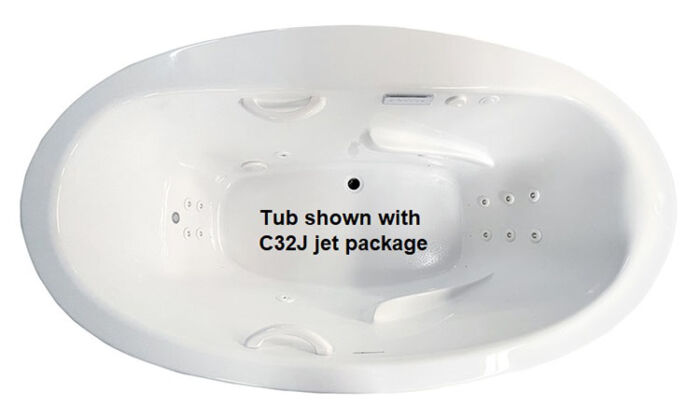 Sarah 58" x 33" 21 Jet Series Hydro and Air Massage Bath