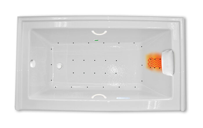 Zen 6632 Left Hand Platinum Series with Air Massage - Size: 66" x 32" x 23" - Jets: 34 EZ Clean™ HTT Air Jets - Image 2