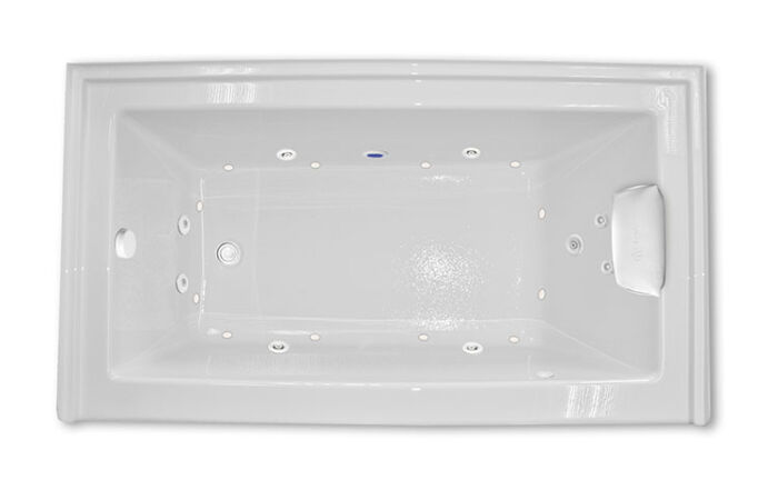 Zen 6030 Left Hand Silver Series with Hydro & Air Massage - Size: 60" x 30" x 23" - Jets: 21 Total Jets - Image 2