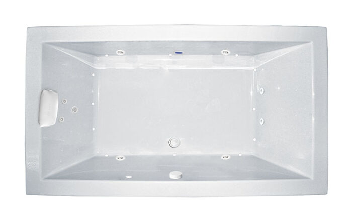 Zen 66" x 32" Side Drain Silver Series Hydro and Air Massage Bath