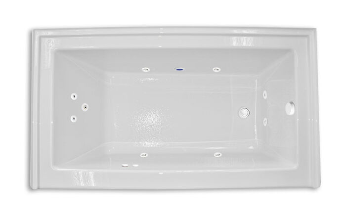 Zen 6034 Right Hand Silver Series with Hydro Massage - Size: 60" x 34" x 23" - Jets: 9 Water Jets - Image 2