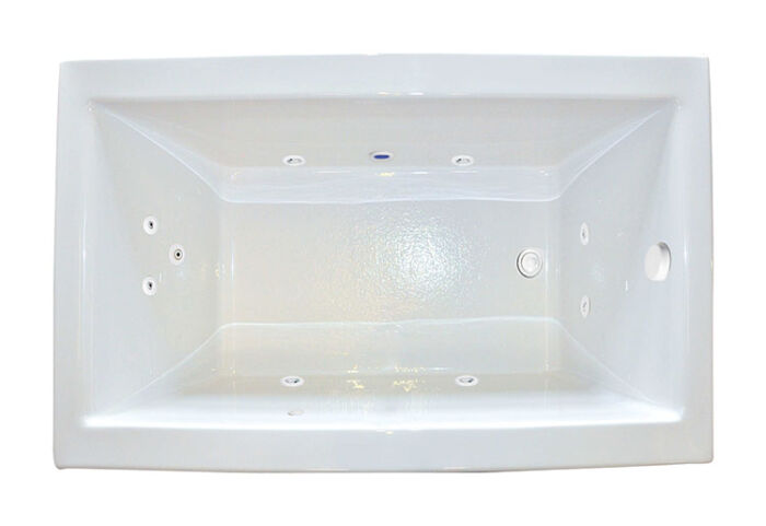 Zen 6648 Silver Series with Hydro Massage - Size: 66" x 48" x 23" - Jets: 9 Water Jets - Image 2
