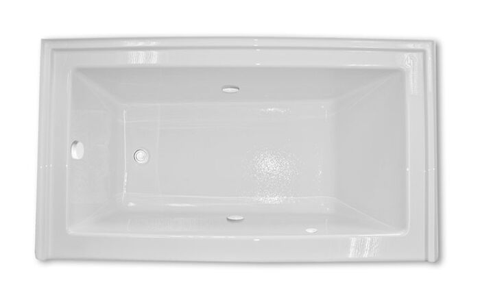 Zen 6632 Left Hand  Soothing Soak Series - Size: 66" x 32" x 23" - Jets: 2 Recirculation Ports - Image 2