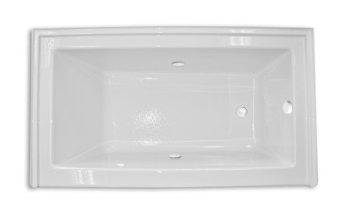 Zen 6632 Right Hand  Soothing Soak Series - Size: 66" x 32" x 23" - Jets: 2 Recirculation Ports - Image 2