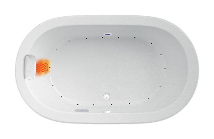 Zen Oval 66" x 42" Side Drain Gold Series Air Massage Bath