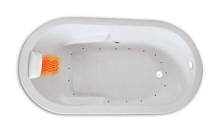 Zen Oval 7236 Gold Series with Air Massage - Size: 72" x 36" x 23" - Jets: 18 EZ Clean™ Air Jets on Sidewall - Image 2