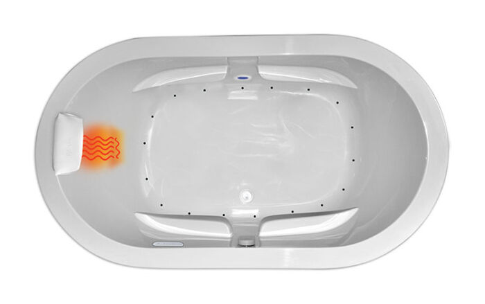 Zen Oval 7236SD Gold Series with Air Massage - Size: 72" x 36" x 23" - Jets: 18 EZ Clean™ Air Jets on Sidewall - Image 2