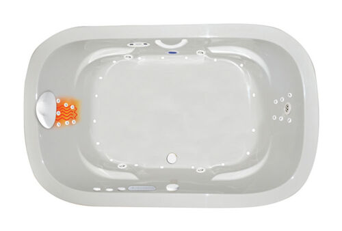 Zen Oval 66" x 42" Side Drain Platinum Series Hydro and Air Massage Bath