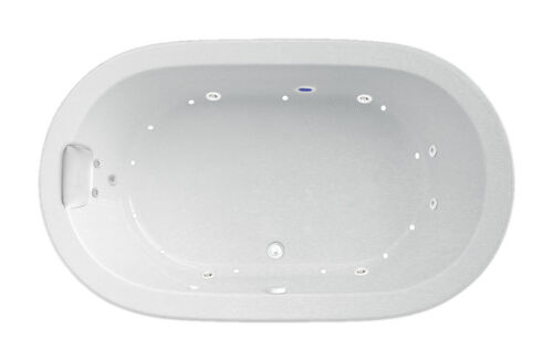 Zen Oval 66" x 42" Side Drain Silver Series Air Massage Bath