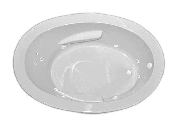 Zen Oval 6642 Silver Series with Hydro Massage - Size: 66" x 42" x 24" - Jets: 9 Water Jets - Image 2