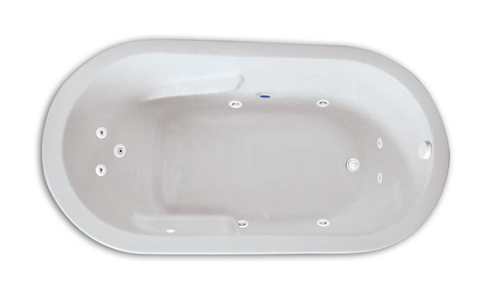 Zen Oval 7236 Silver Series with Hydro Massage - Size: 72" x 36" x 23" - Jets: 9 Water Jets - Image 2
